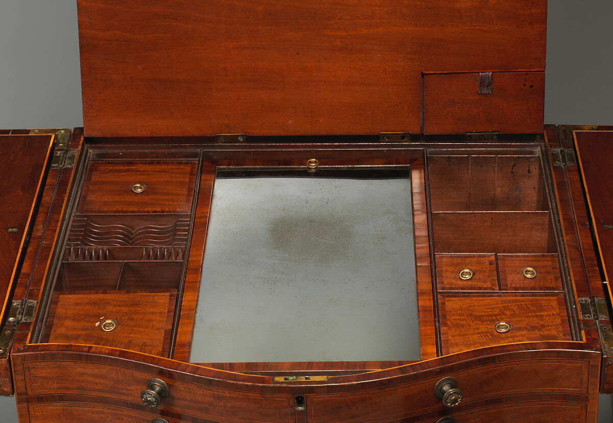 Dressing table, Mahogany and boxwood, British