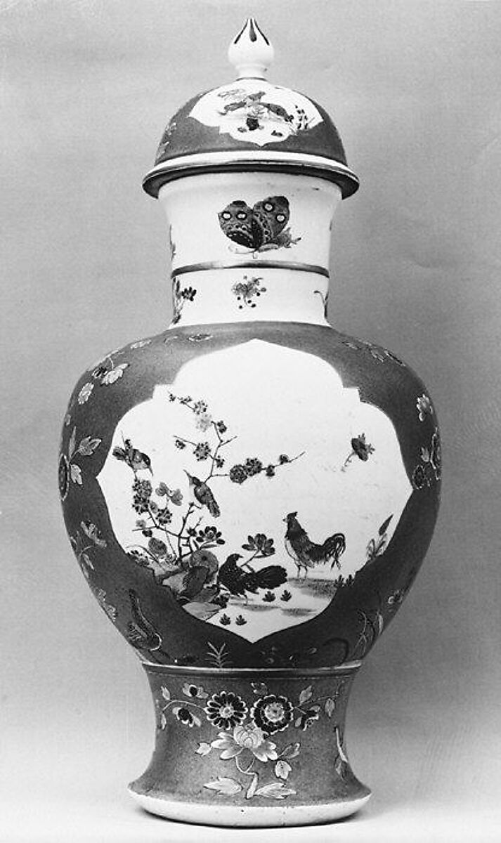 Vase with cover, Meissen Manufactory (German, 1710–present), Hard-paste porcelain, German, Meissen 