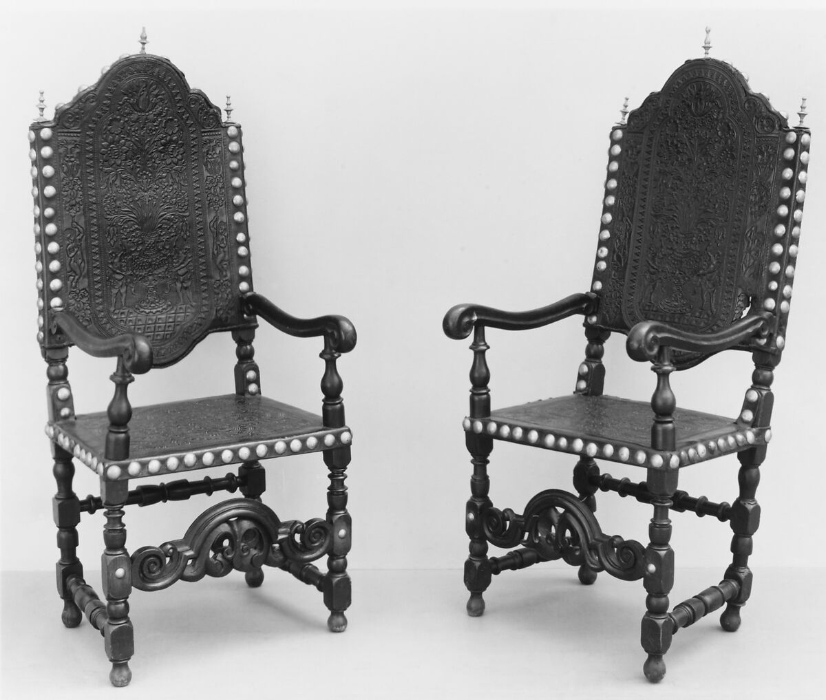 Armchair (one of a pair), Walnut, Portuguese 