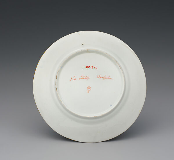 Plate (part of a service), Crown Derby (British, 1750–present), Bone china, British, Derby