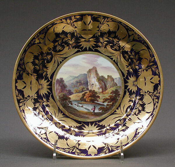 Plate (part of a service), Crown Derby (British, 1750–present), Bone china, British, Derby 