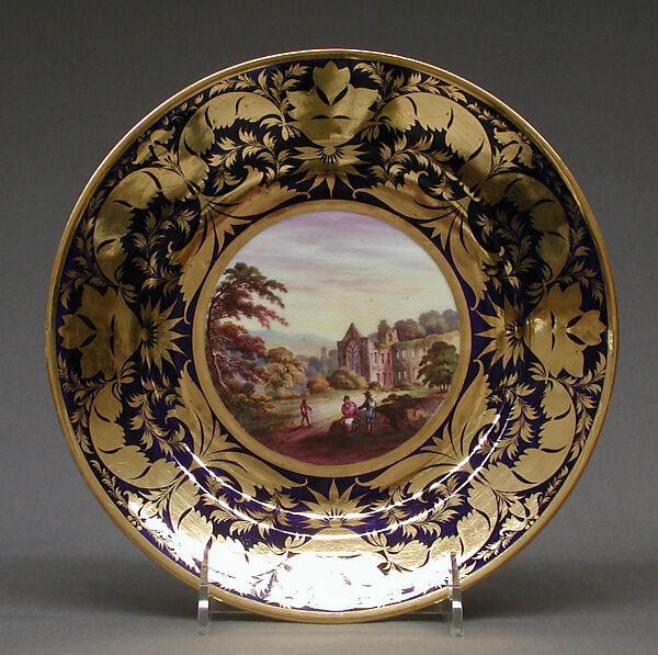 Plate (part of a service), Crown Derby (British, 1750–present), Bone china, British, Derby 