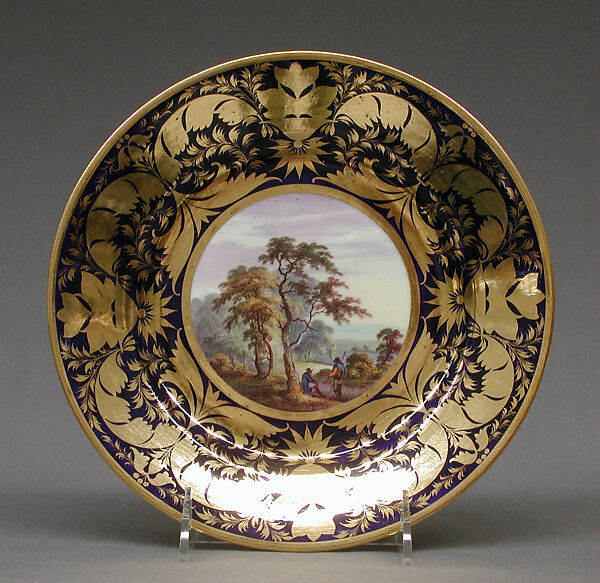 Plate (part of a service), Crown Derby (British, 1750–present), Bone china, British, Derby 