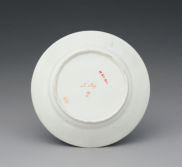 Plate (part of a service), Crown Derby (British, 1750–present), Bone china, British, Derby