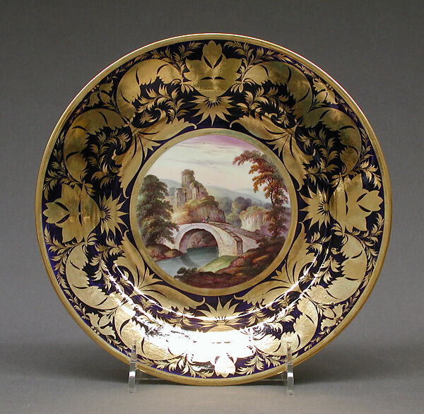 Plate (part of a service), Crown Derby (British, 1750–present), Bone china, British, Derby 