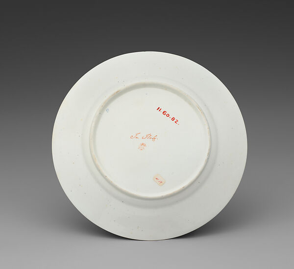 Plate (part of a service), Crown Derby (British, 1750–present), Bone china, British, Derby