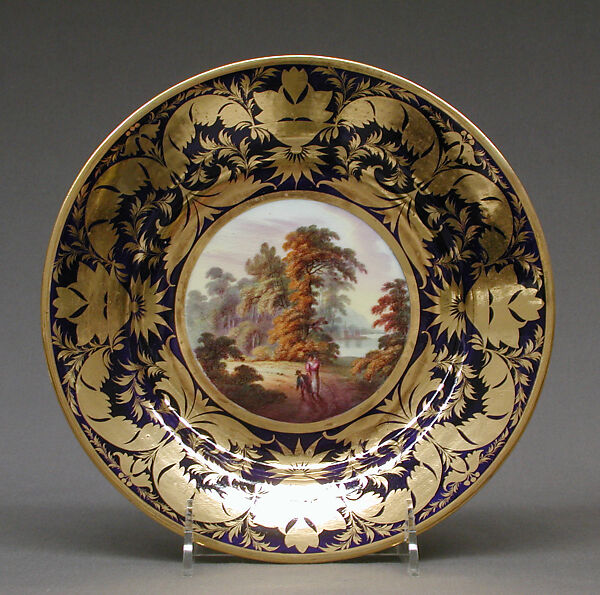 Plate (part of a service), Crown Derby (British, 1750–present), Bone china, British, Derby 