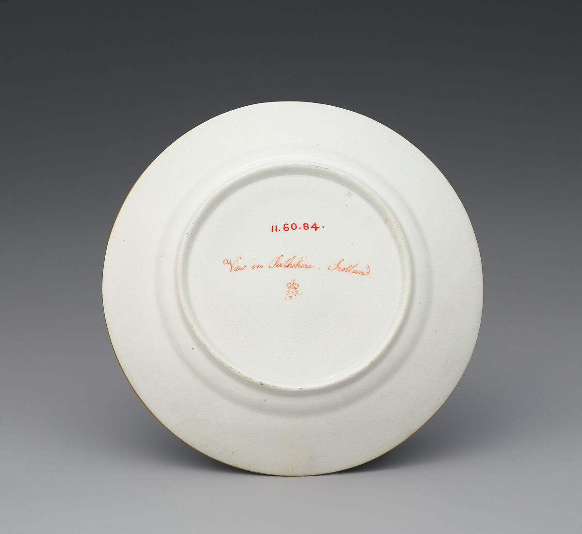 Plate (part of a service), Crown Derby (British, 1750–present), Bone china, British, Derby