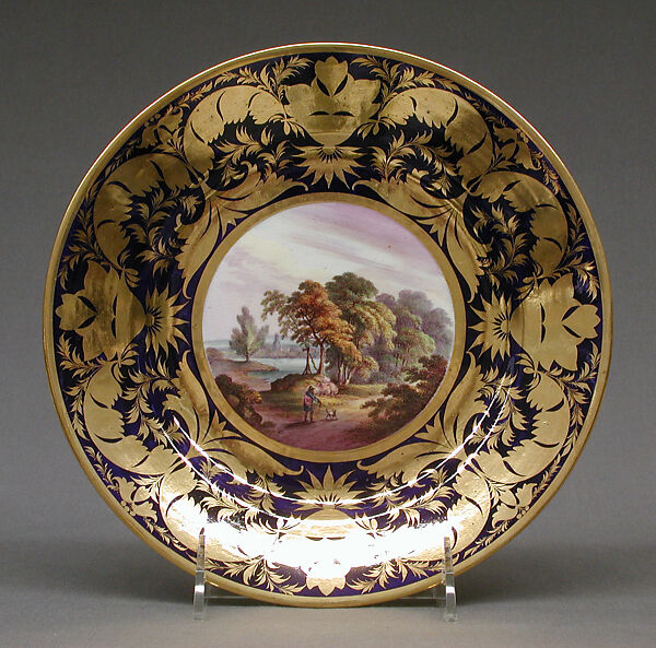 Plate (part of a service), Crown Derby (British, 1750–present), Bone china, British, Derby 