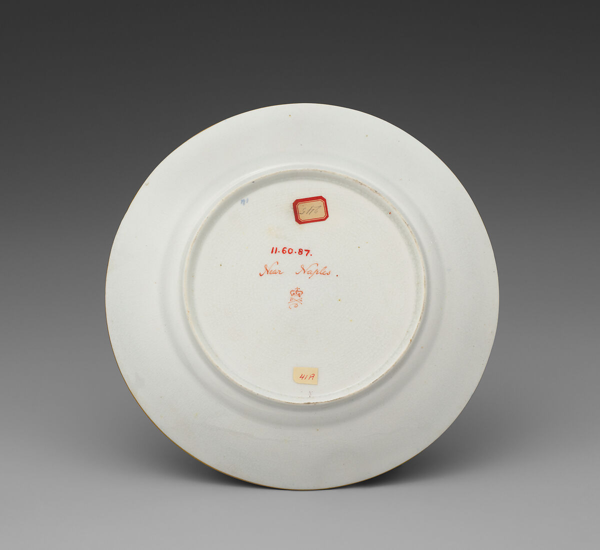 Plate (part of a dinner service), Crown Derby (British, 1750–present), Bone china, British, Derby