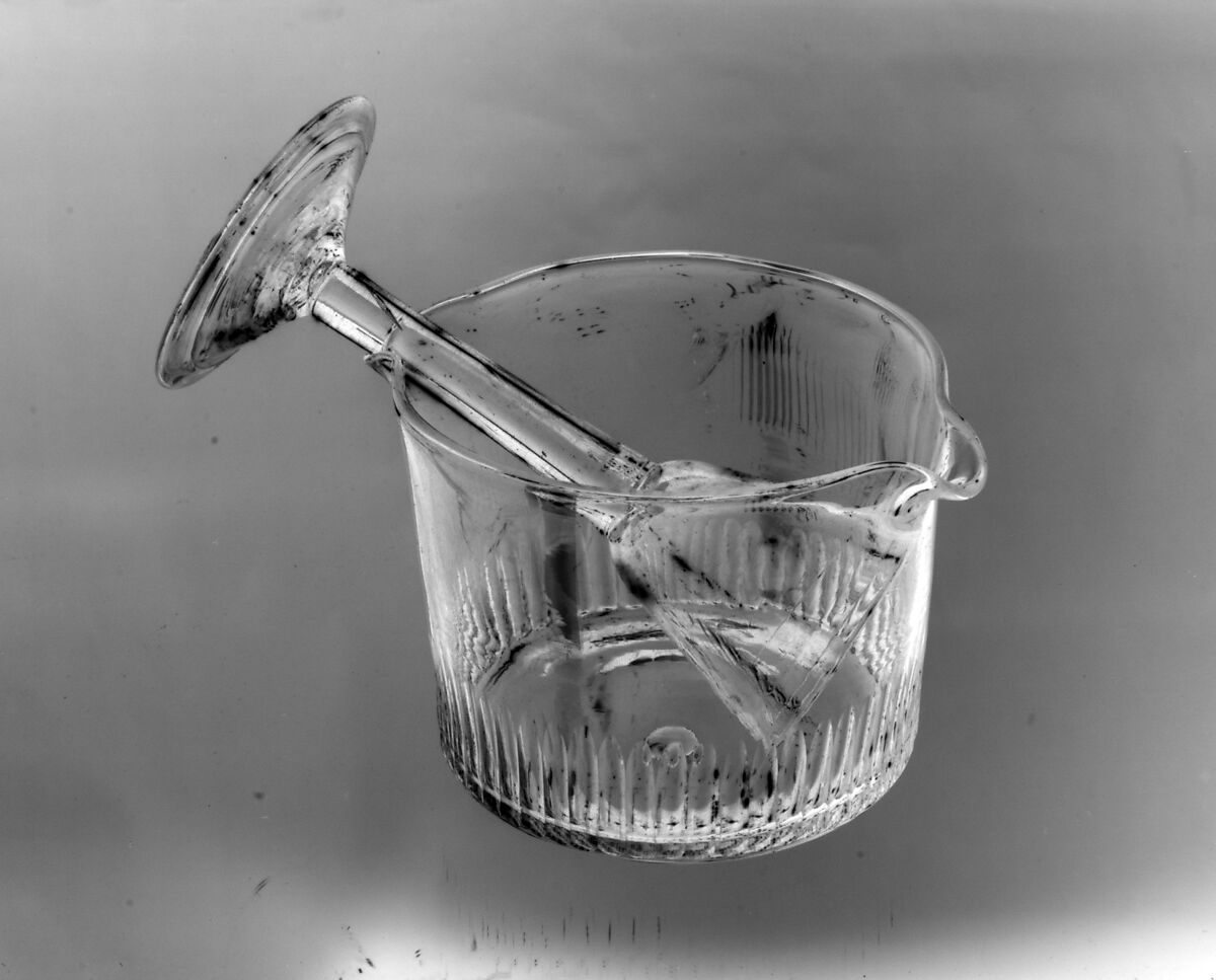 Pair of wineglass coolers, Glass, British