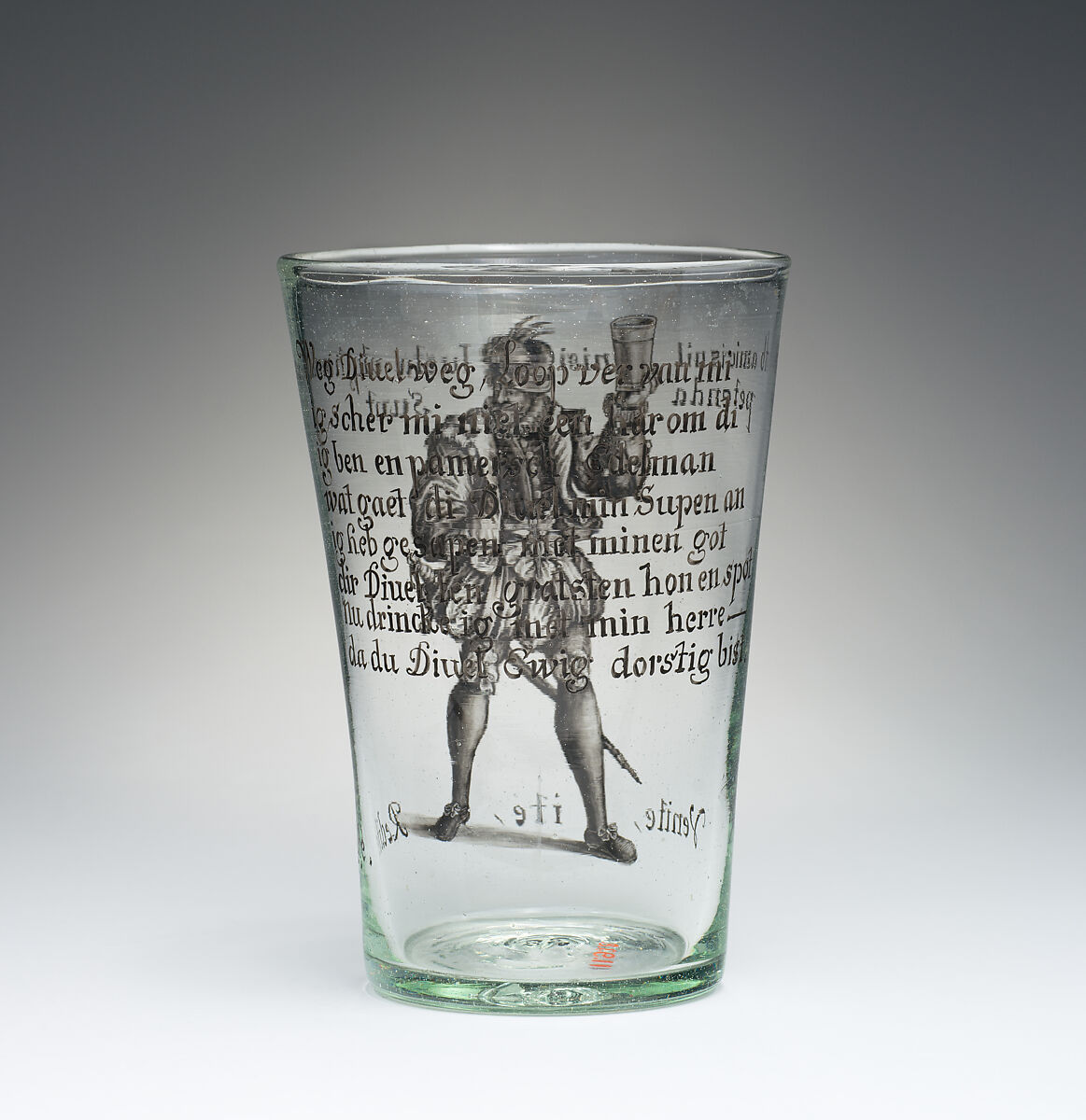 Beaker, Possibly decorated by J. G. Bühler (German, active early 19th century), Glass, German