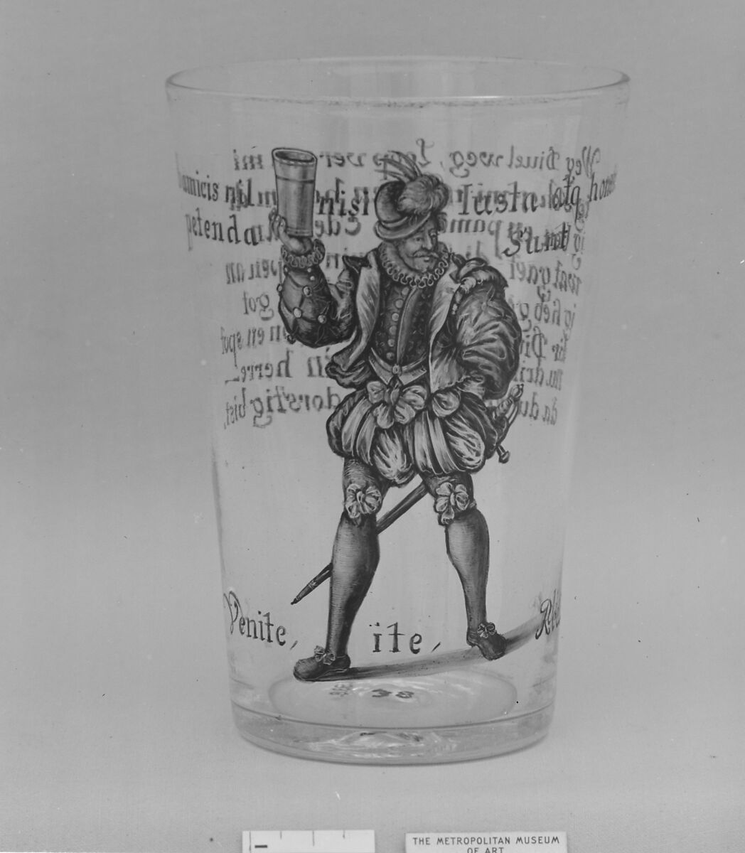Beaker, Possibly decorated by J. G. Bühler (German, active early 19th century), Glass, German 