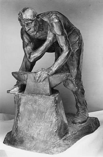 The Blacksmith, Henri L. Bouchard (French, 1875–1960), Bronze, French 