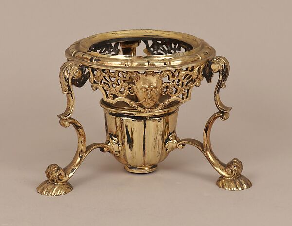 Kettle with stand, cover, and tray, Elkington &amp; Co. (British, Birmingham, 1829–1963), Silver on base metal, British, Birmingham, after British, London original