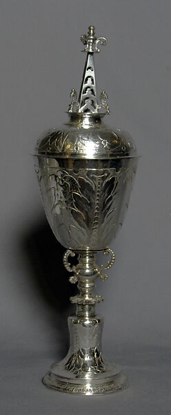 Standing cup with cover, Elkington &amp; Co. (British, Birmingham, 1829–1963), Silver on base metal, British, Birmingham, after British, London original 