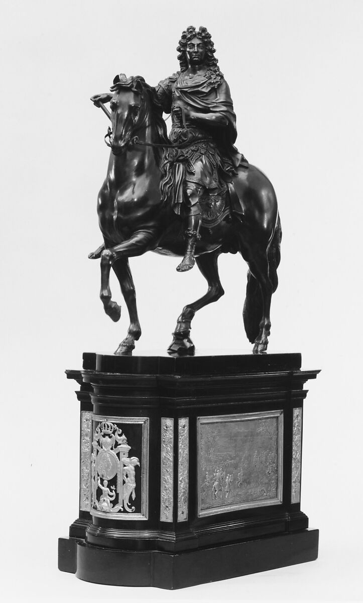 Louis XIV, after a model by Martin van den Bogaert called Desjardins (1640–1694), Bronze, gilt bronze, French