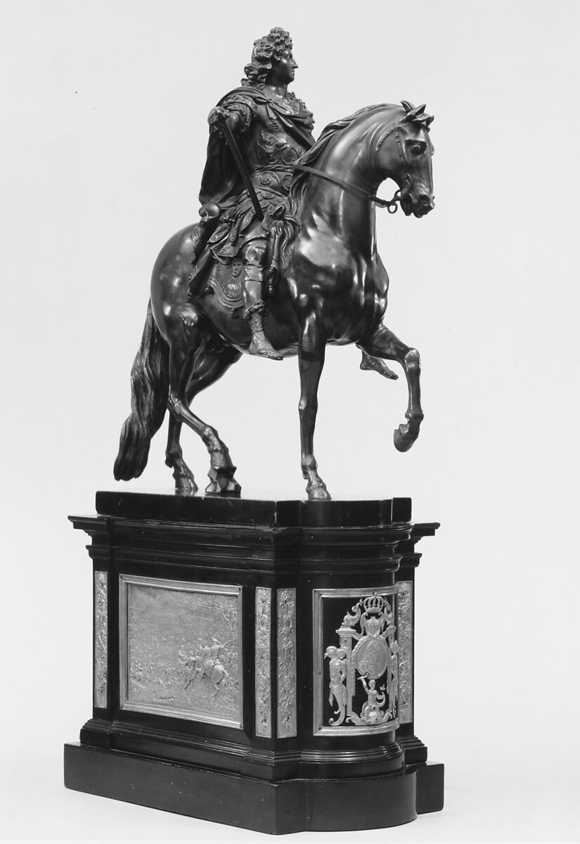 Louis XIV, after a model by Martin van den Bogaert called Desjardins (1640–1694), Bronze, gilt bronze, French