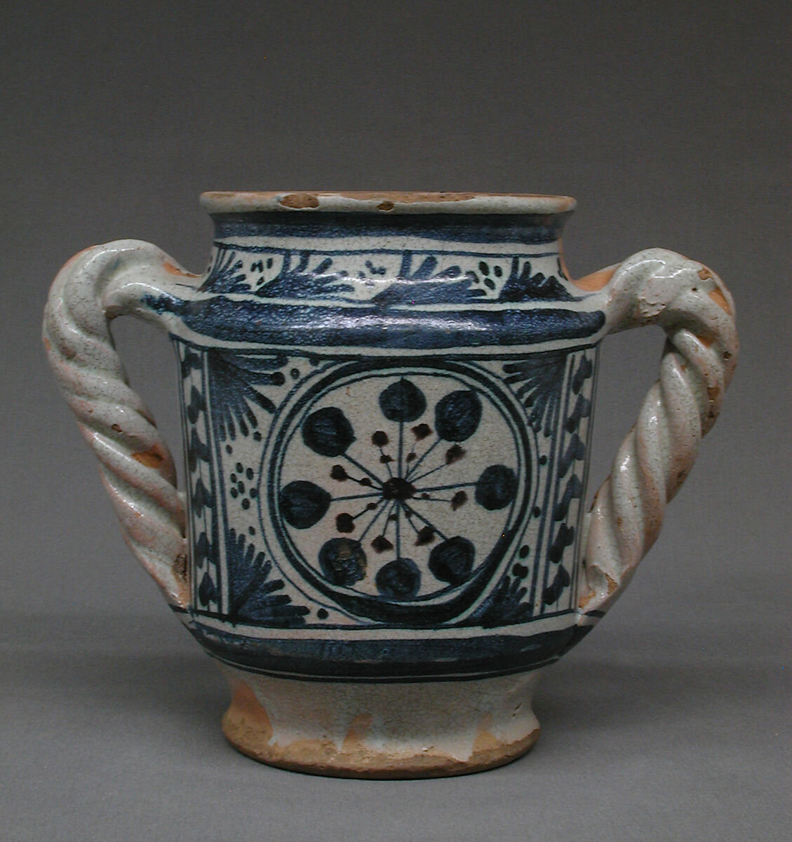 Vase, Maiolica (tin-glazed earthenware), Italian, Florence 
