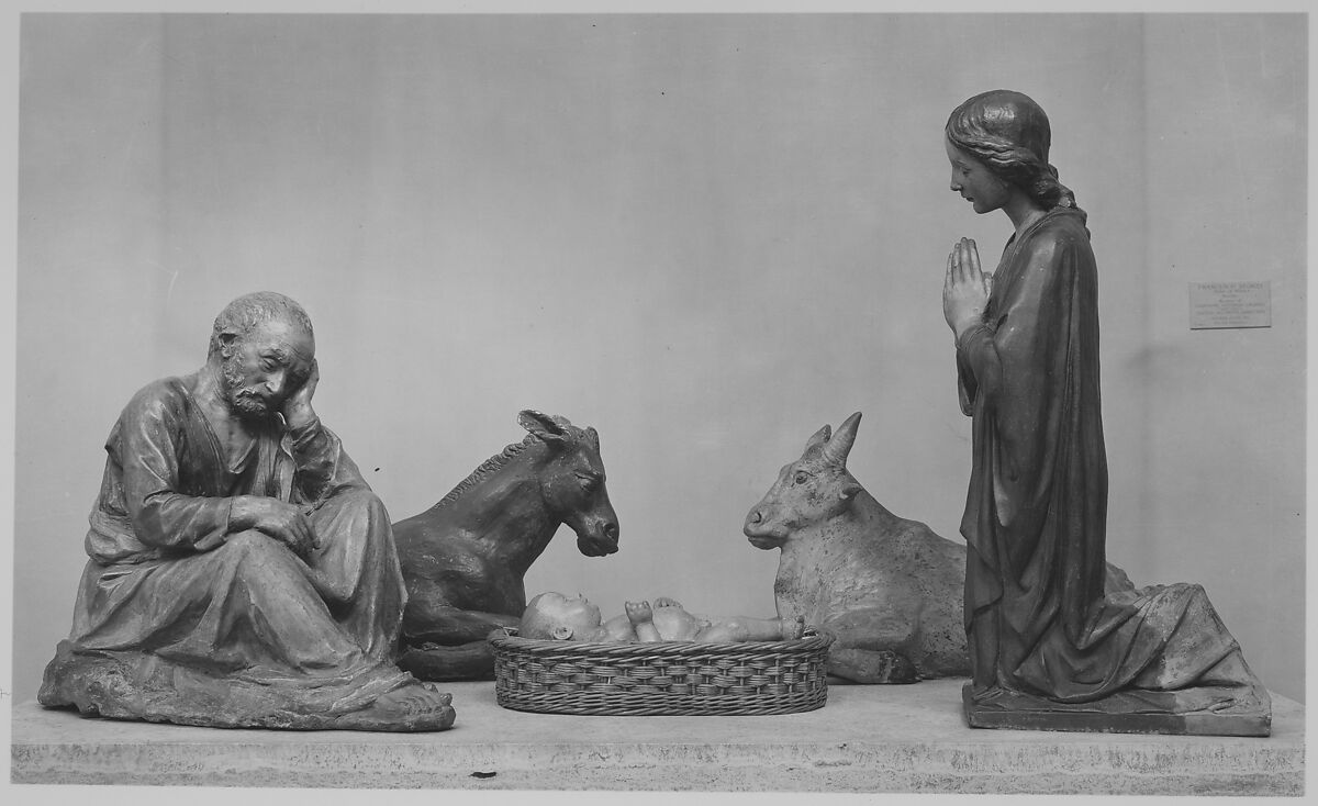 Nativity (five figures forming a presepio), Antonio Rossellino  Italian, Painted terracotta, Italian, Florence