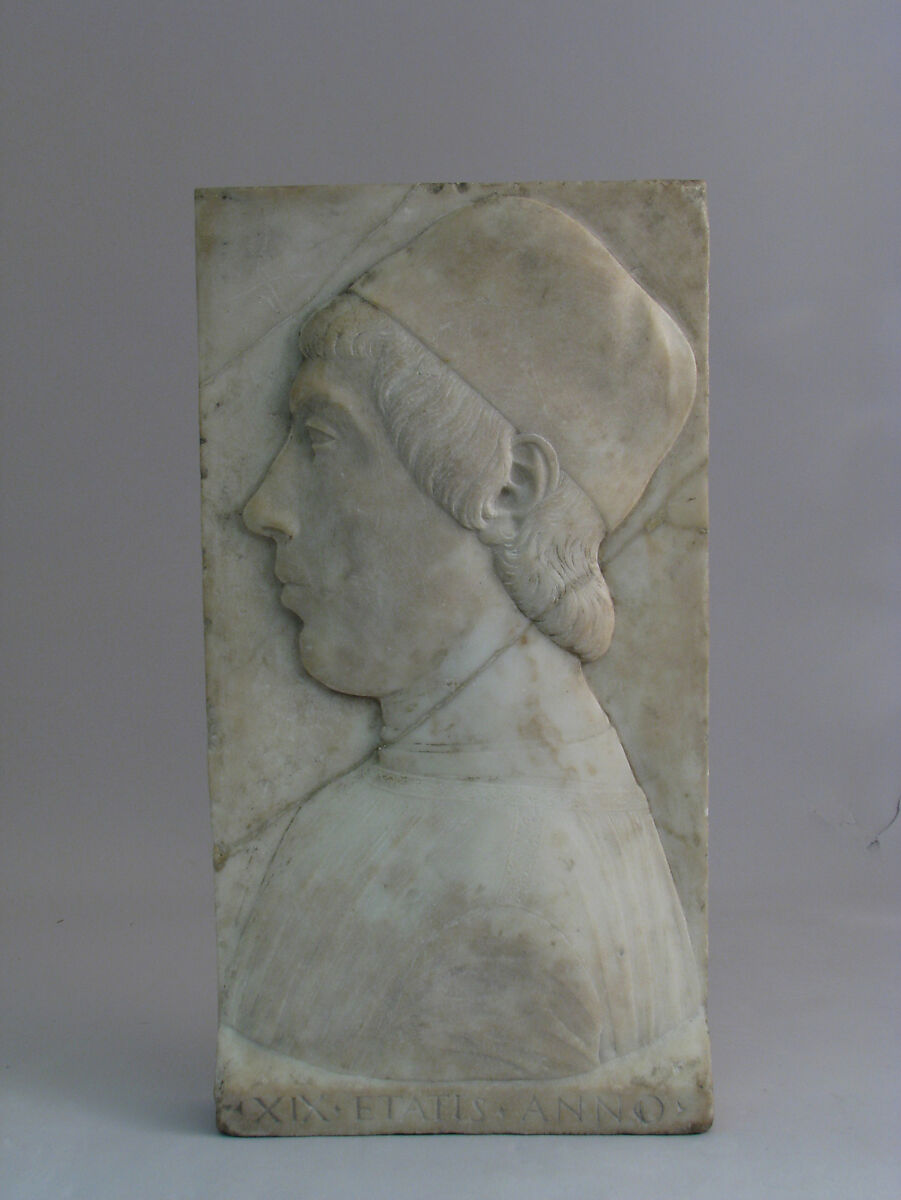 Renaissance-style portrait of a youth, Marble, probably Italian