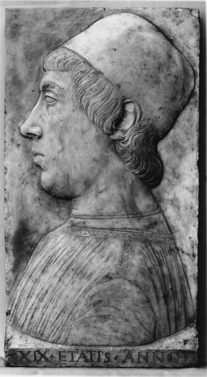 Renaissance-style portrait of a youth, Marble, probably Italian