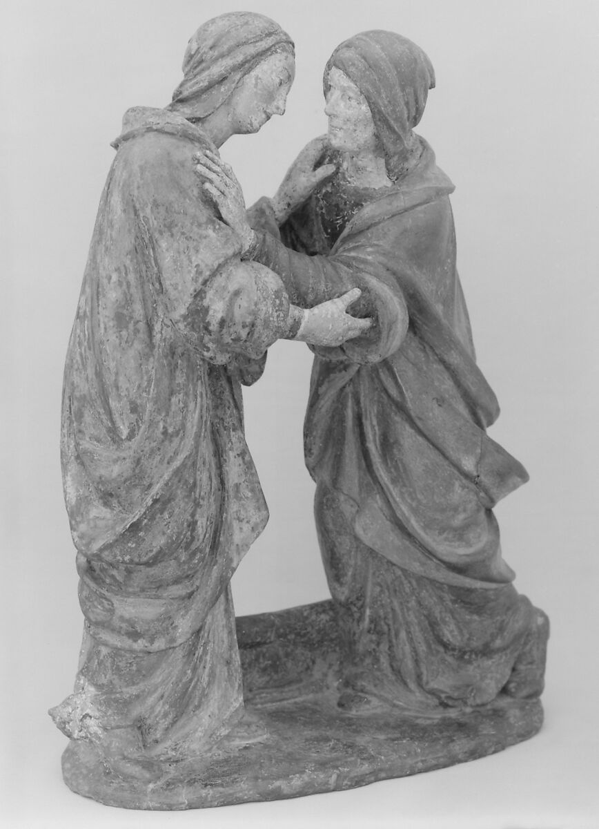 The Visitation, Painted terracotta, Italian, Florence 