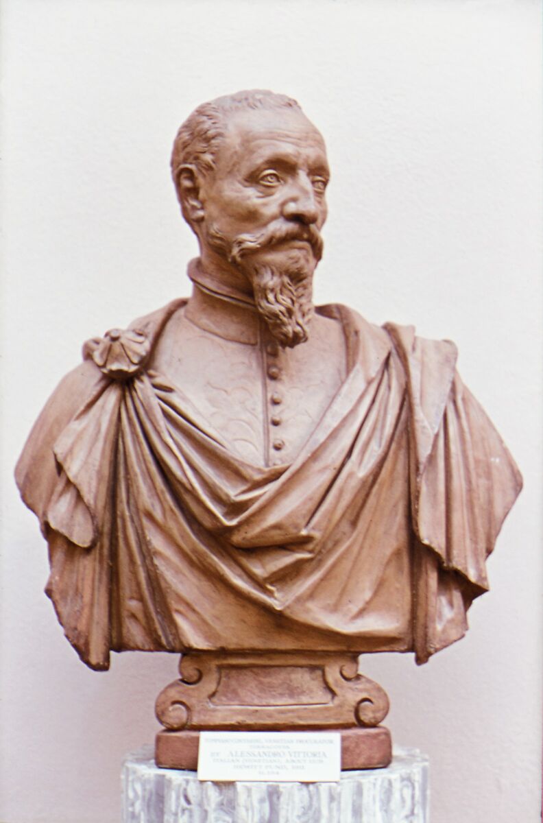 Venetian nobleman, Workshop of Alessandro Vittoria (Alessandro Vittoria di Vigilio della Volpa) (Italian, 1525–1608), Terracotta, Italian, Venice 