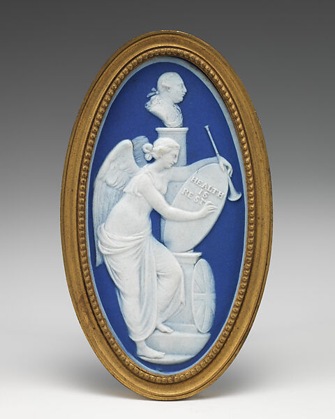 Cameo medallion, Josiah Wedgwood and Sons (British, Etruria, Staffordshire, 1759–present), Jasperware, British, Etruria, Staffordshire 