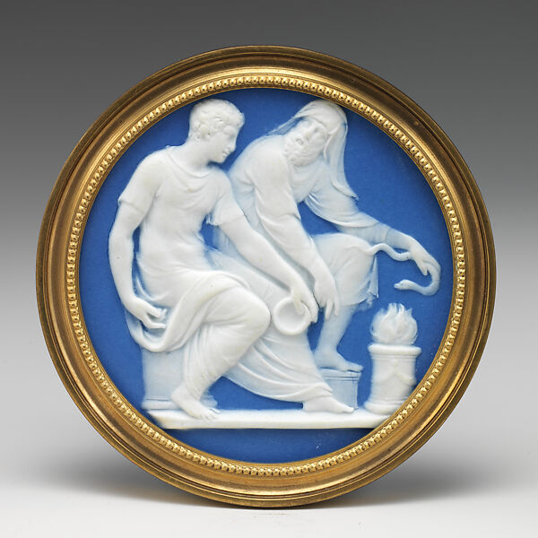 Sacrifice to Aesculapius, Josiah Wedgwood and Sons (British, Etruria, Staffordshire, 1759–present), Jasperware, British, Etruria, Staffordshire 