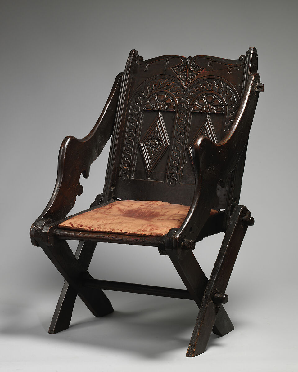 Folding chair, Oak, British