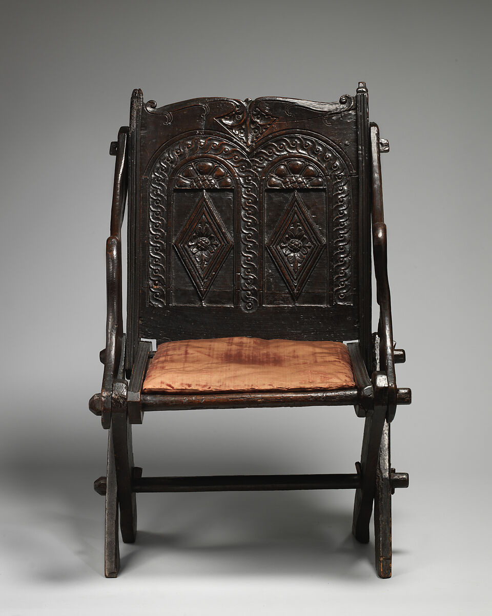 Folding chair, Oak, British