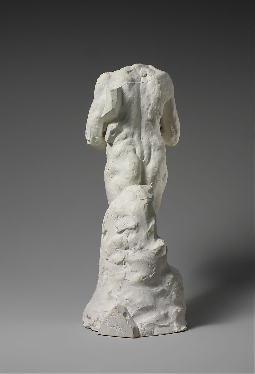 Old Woman Standing with Folded Arms, Auguste Rodin (French, Paris 1840–1917 Meudon), Cast plaster, French