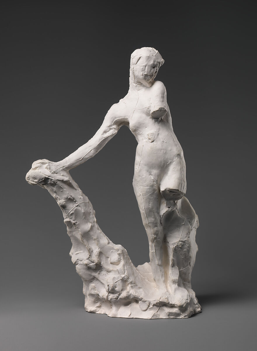 Study for Galatea, Auguste Rodin (French, Paris 1840–1917 Meudon), Cast plaster, French 