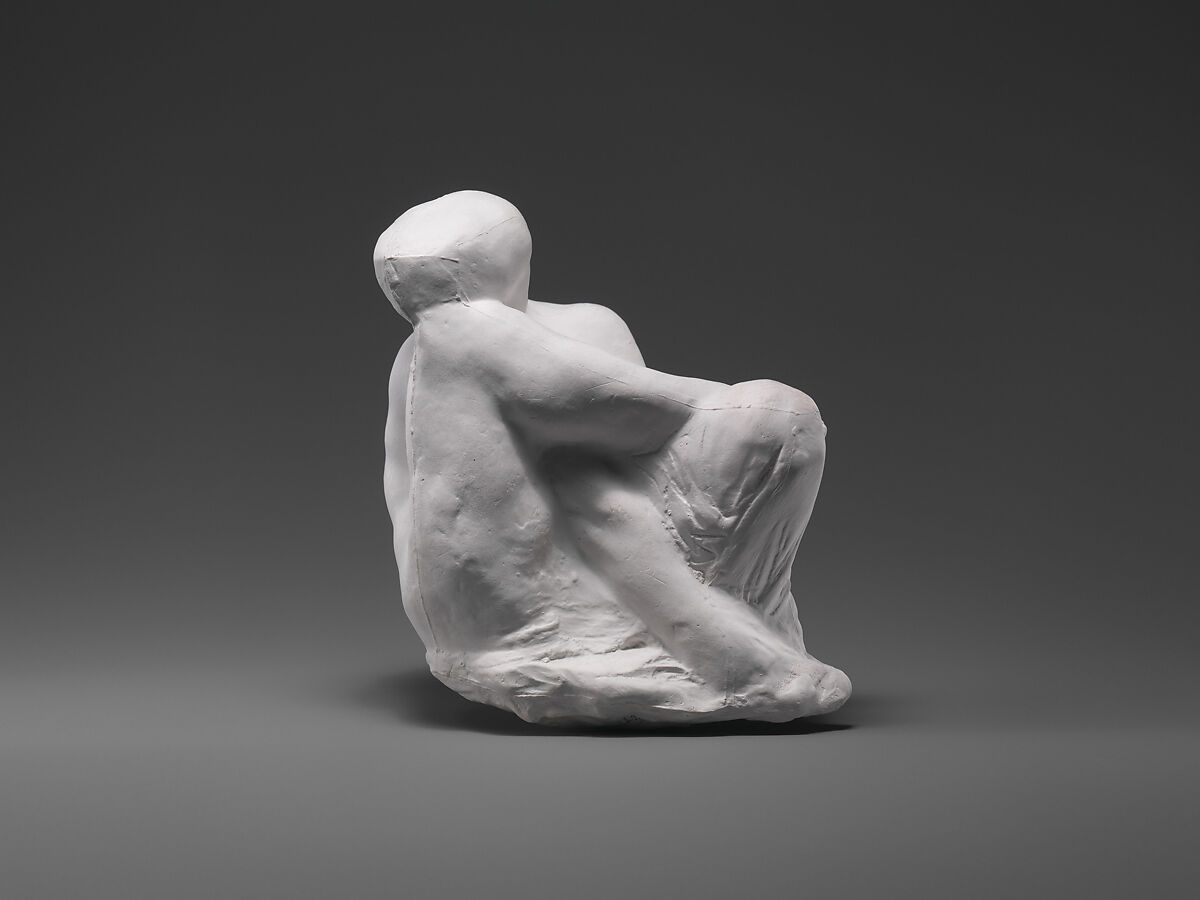 Study for Obsession, Auguste Rodin (French, Paris 1840–1917 Meudon), Cast plaster, French 