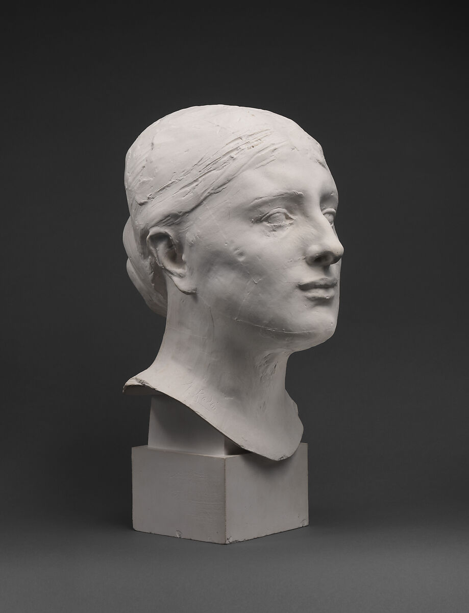 The Head of Mrs. Russell, Auguste Rodin (French, Paris 1840–1917 Meudon), Cast plaster, French