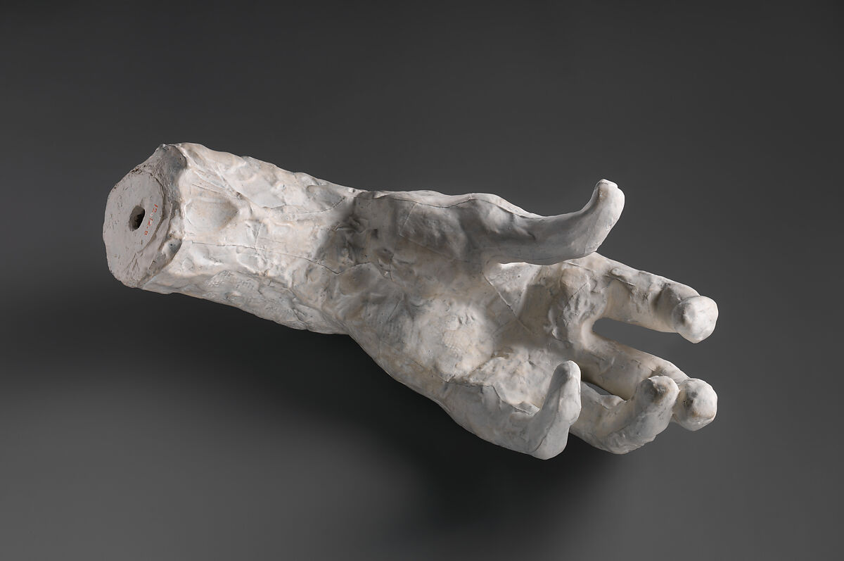 Study of a Hand, Auguste Rodin (French, Paris 1840–1917 Meudon), Cast plaster, French
