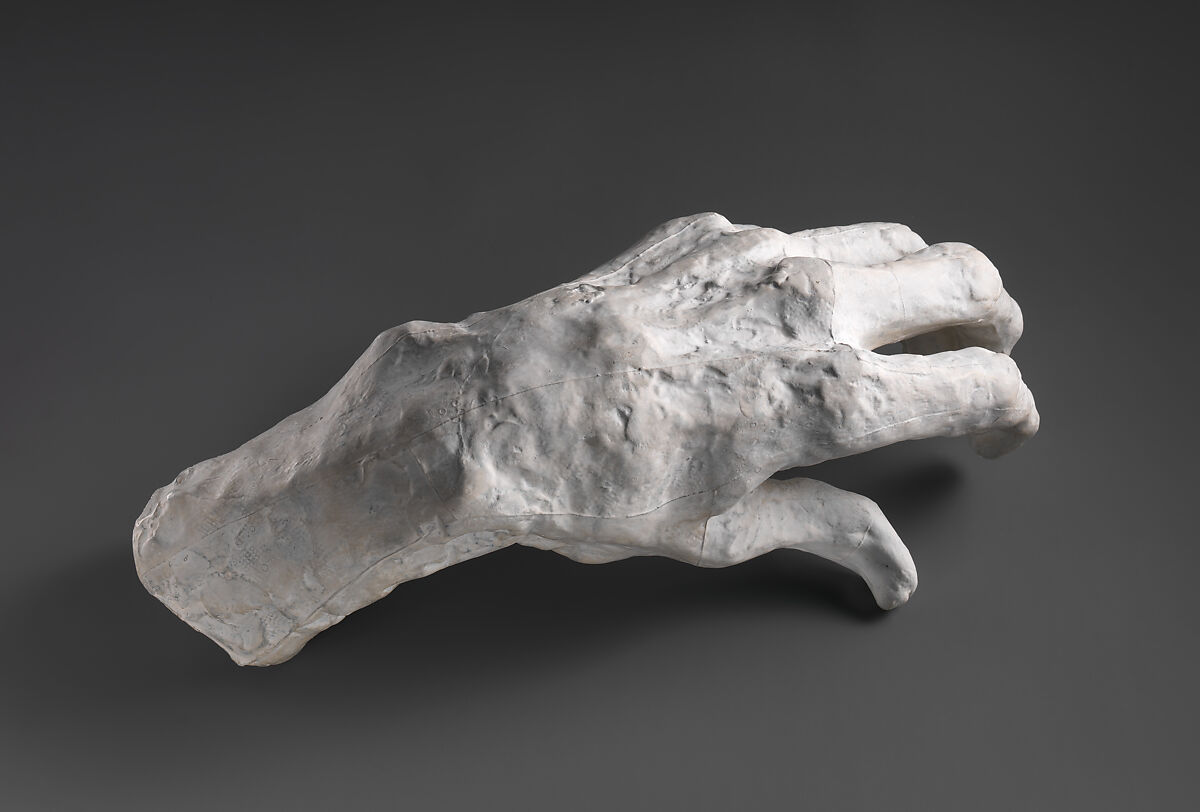 Study of a Hand, Auguste Rodin (French, Paris 1840–1917 Meudon), Cast plaster, French