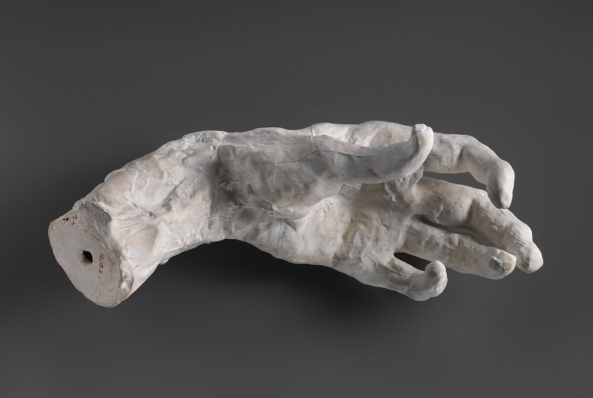 Study of a Hand, Auguste Rodin (French, Paris 1840–1917 Meudon), Cast plaster, French
