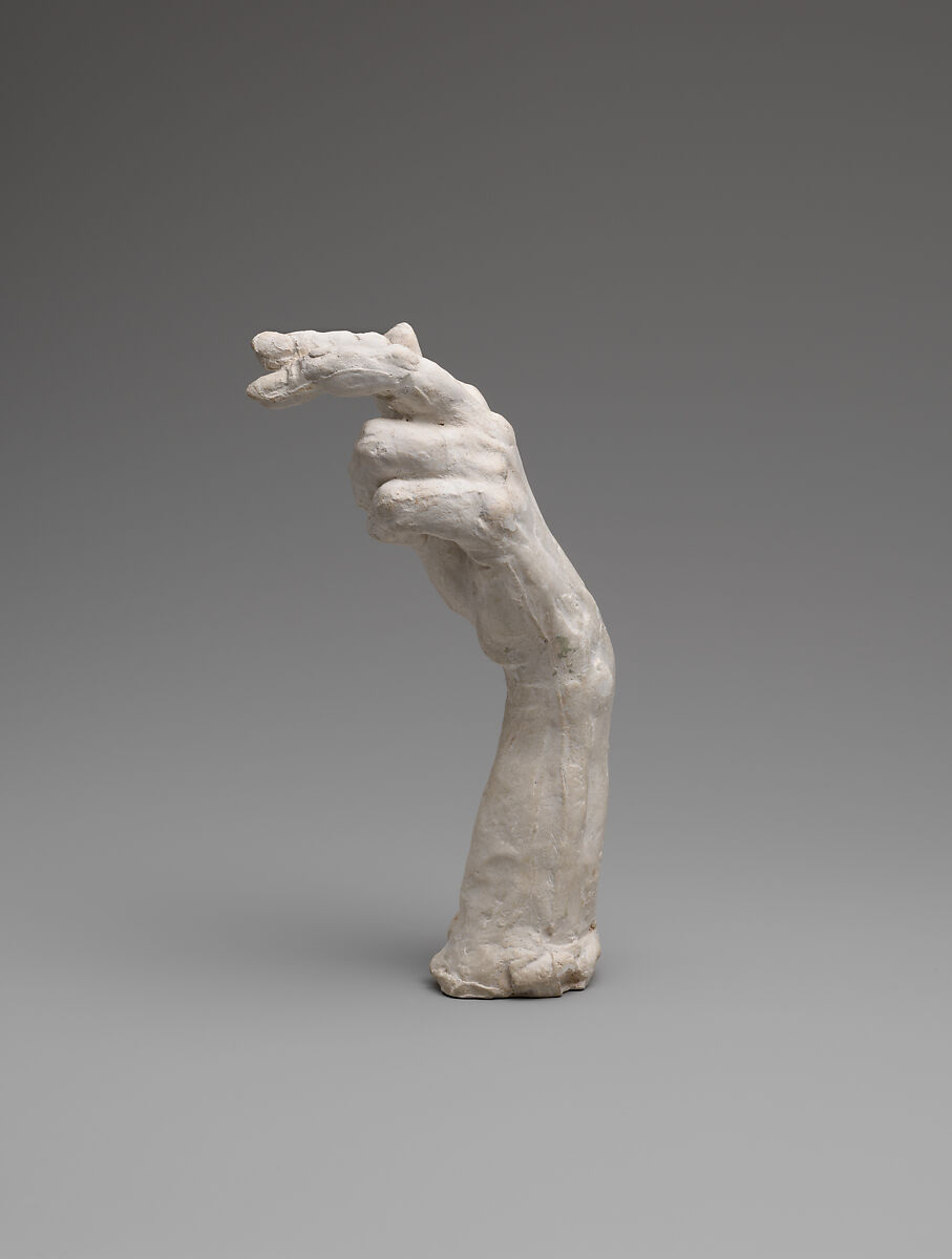 Study of a hand, Auguste Rodin (French, Paris 1840–1917 Meudon), Cast plaster, French