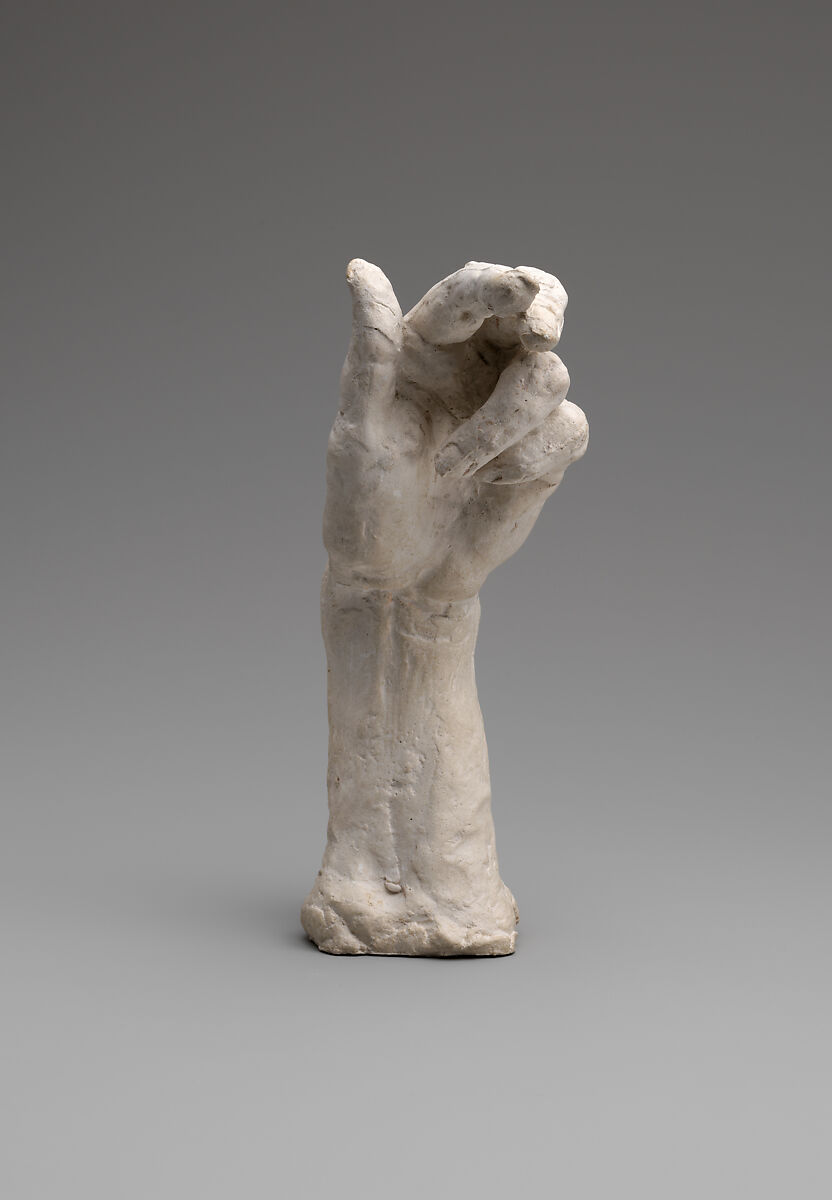 Study of a hand, Auguste Rodin (French, Paris 1840–1917 Meudon), Cast plaster, French 