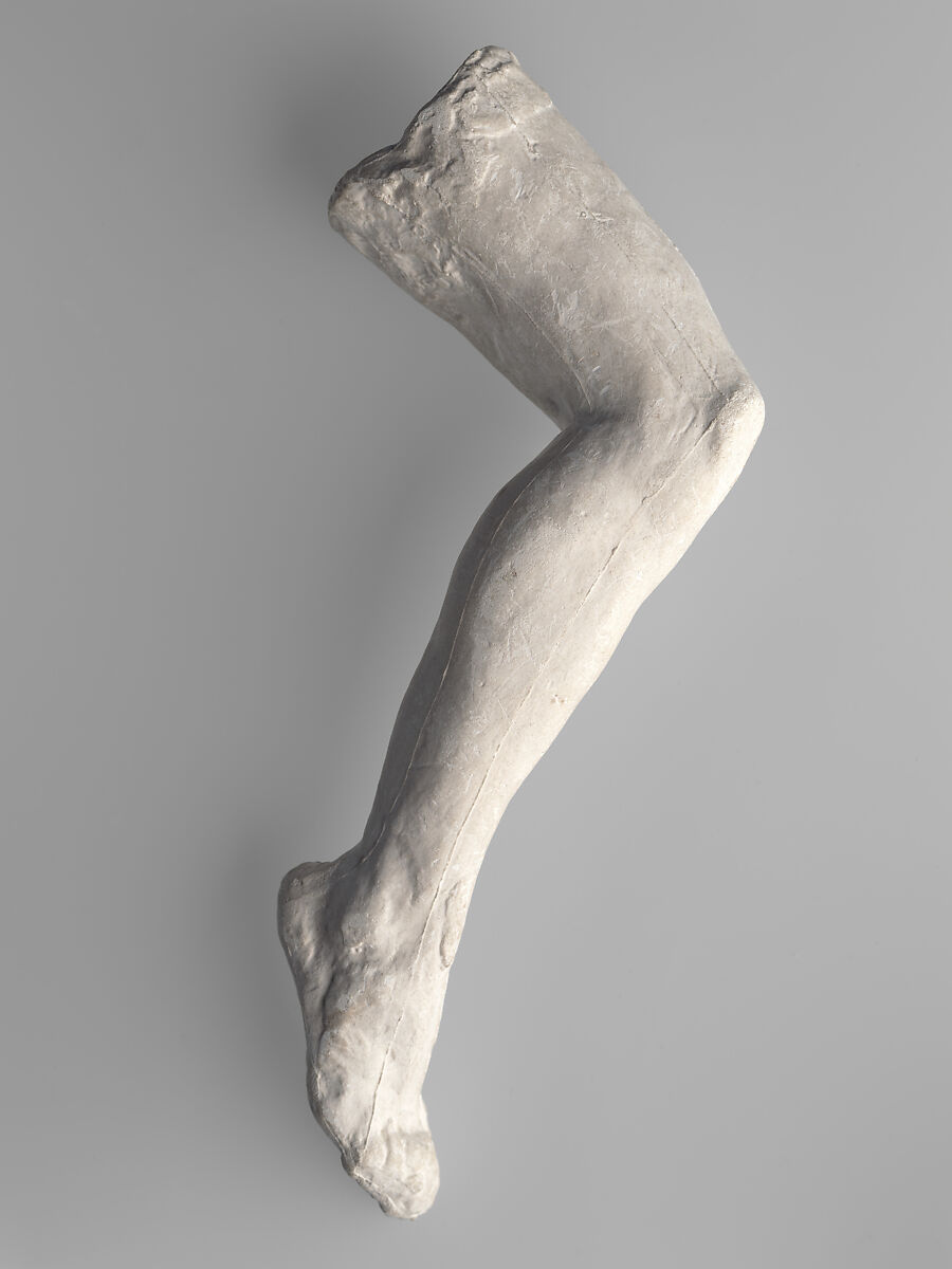 Study of a leg and foot, Auguste Rodin (French, Paris 1840–1917 Meudon), Cast plaster, French
