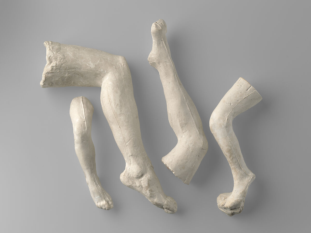 Study of a leg and foot, Auguste Rodin (French, Paris 1840–1917 Meudon), Cast plaster, French
