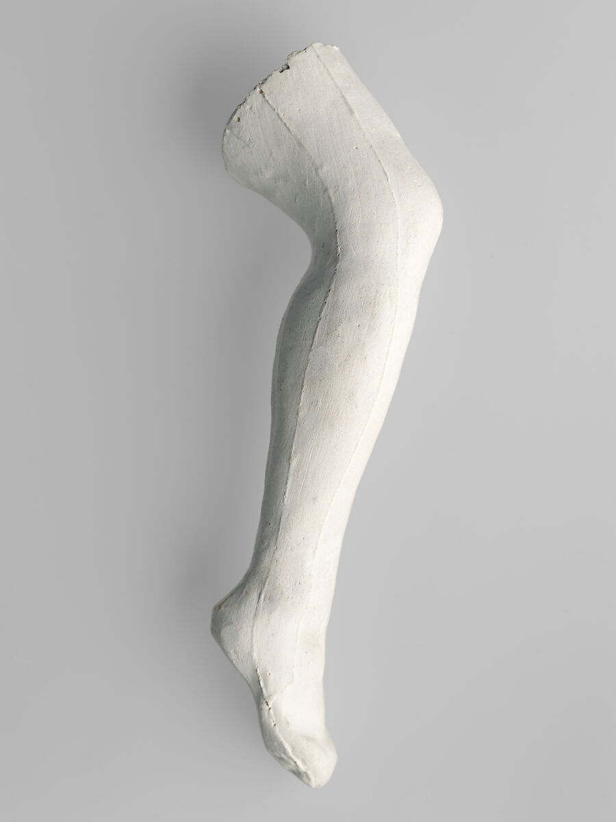 Study of a leg, Auguste Rodin (French, Paris 1840–1917 Meudon), Cast plaster, French