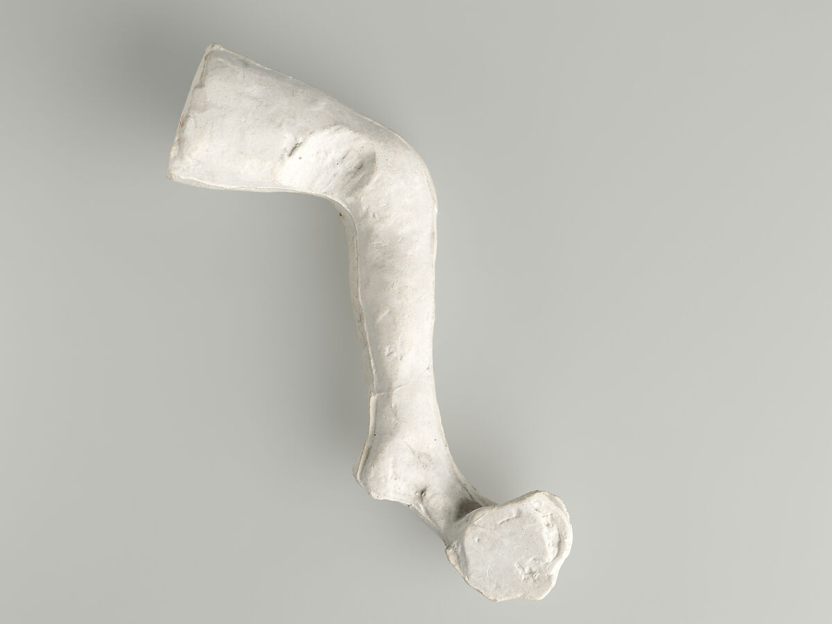 Study of a leg, Auguste Rodin (French, Paris 1840–1917 Meudon), Cast plaster, French