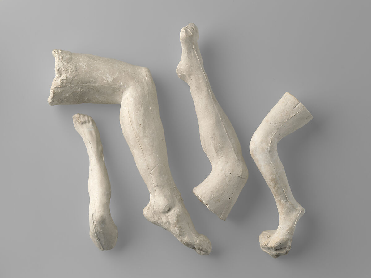 Study of a leg, Auguste Rodin (French, Paris 1840–1917 Meudon), Cast plaster, French