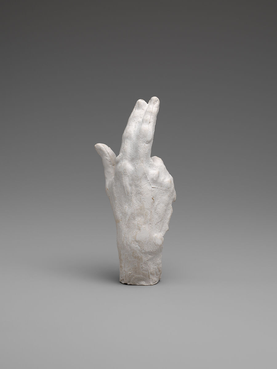 Study of a hand, Auguste Rodin (French, Paris 1840–1917 Meudon), Cast plaster, French