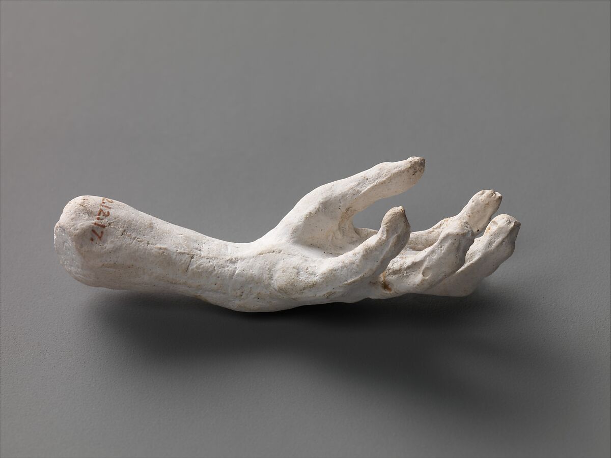 Study of a hand, Auguste Rodin (French, Paris 1840–1917 Meudon), Cast plaster, French