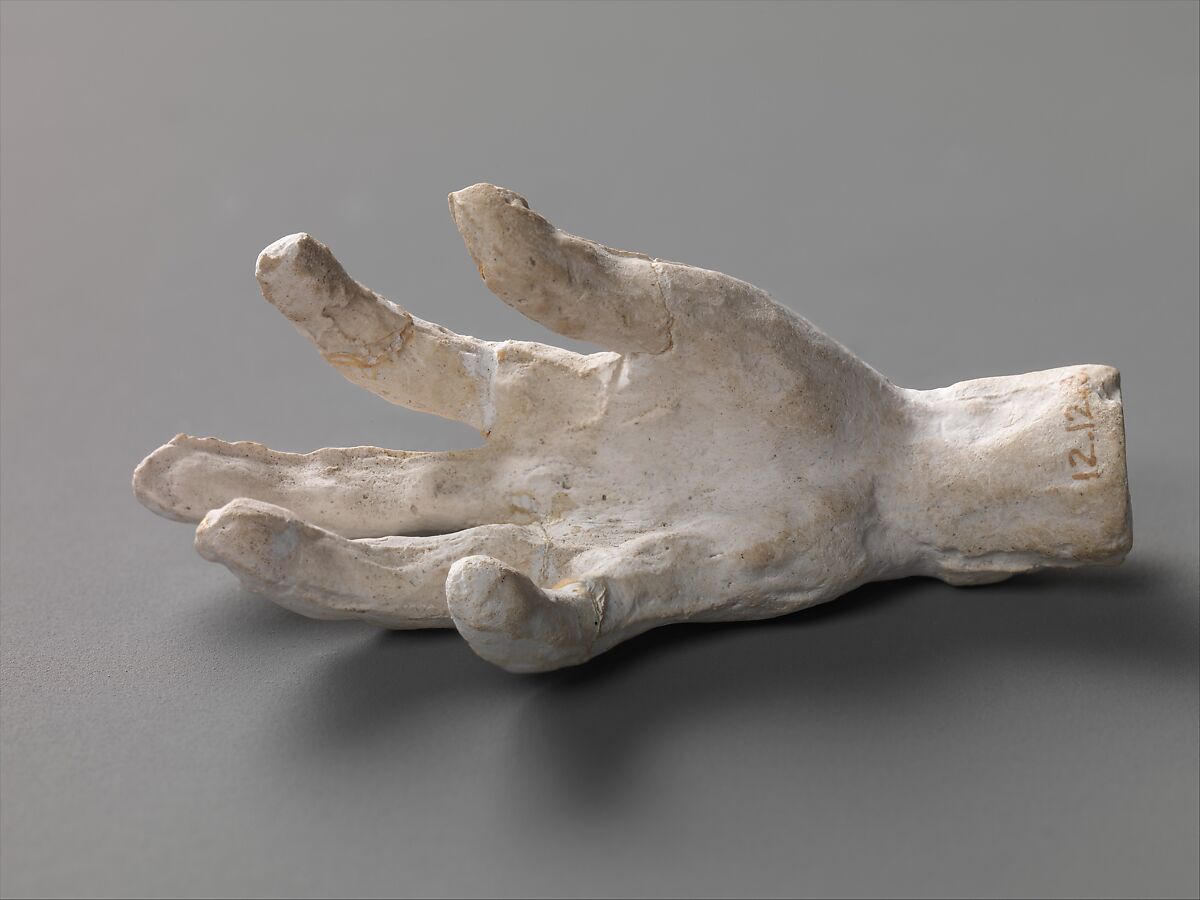 Study of a hand, Auguste Rodin (French, Paris 1840–1917 Meudon), Cast plaster, French