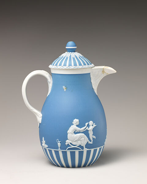 Milk jug with cover (part of a set), Josiah Wedgwood and Sons (British, Etruria, Staffordshire, 1759–present), Jasperware, British, Etruria, Staffordshire